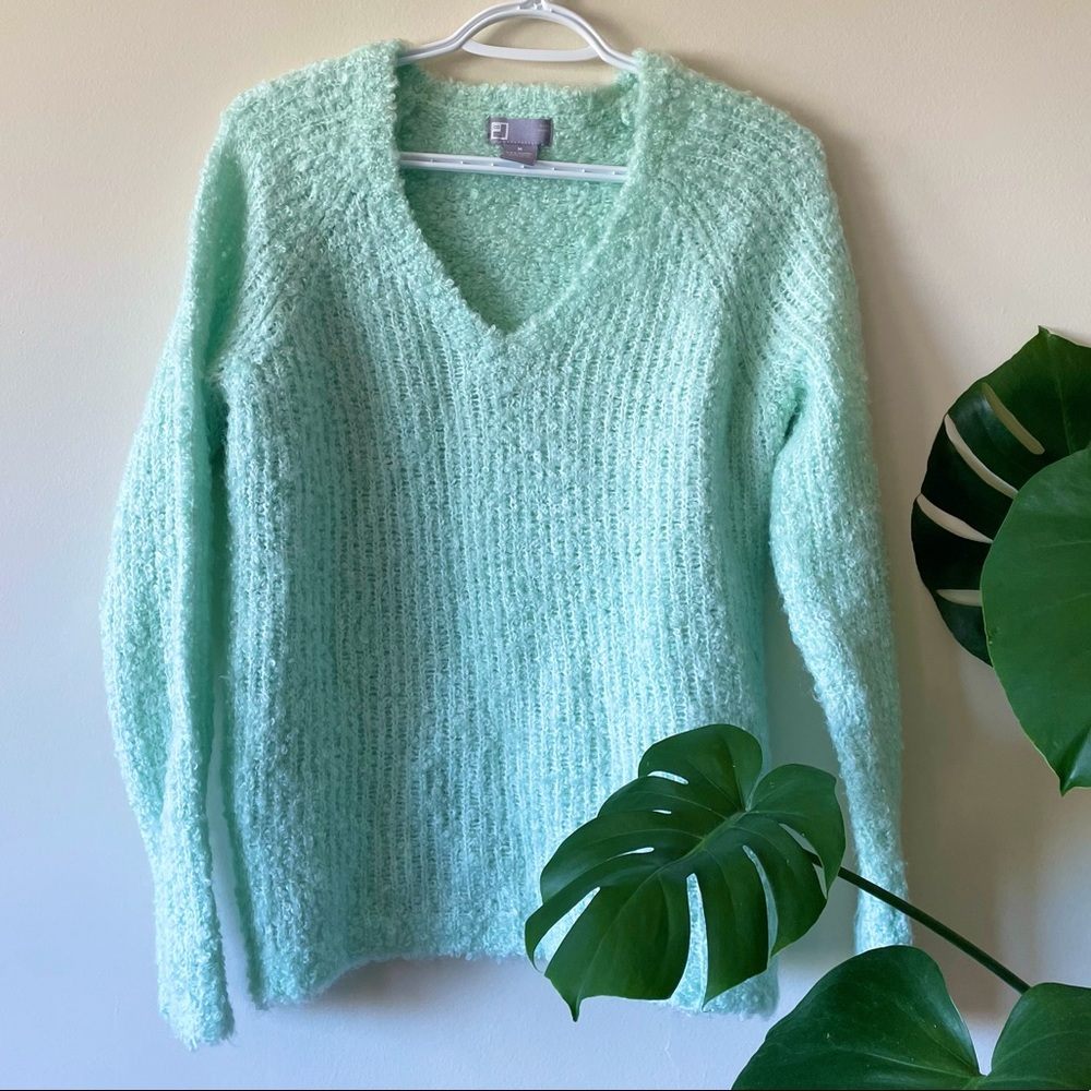 Sea foam green/blue sweater
